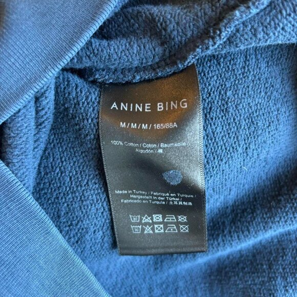 ANINE BING Women's Blue and Navy Sweatshirt - Picture 4 of 4